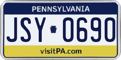 PA license plate JSY0690