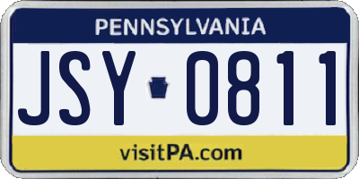 PA license plate JSY0811