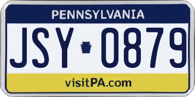 PA license plate JSY0879
