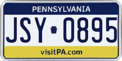 PA license plate JSY0895