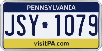 PA license plate JSY1079