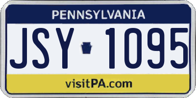 PA license plate JSY1095