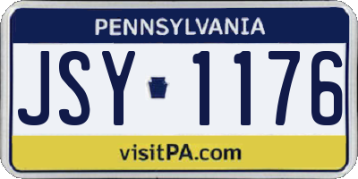 PA license plate JSY1176