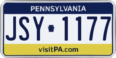PA license plate JSY1177