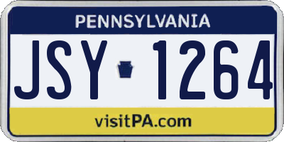 PA license plate JSY1264