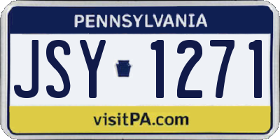 PA license plate JSY1271
