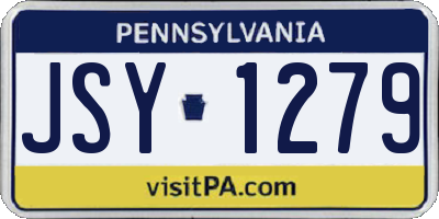 PA license plate JSY1279