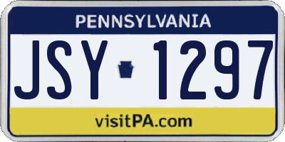 PA license plate JSY1297