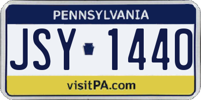 PA license plate JSY1440