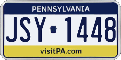 PA license plate JSY1448
