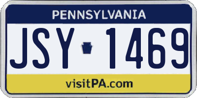 PA license plate JSY1469