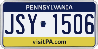 PA license plate JSY1506