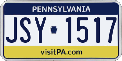 PA license plate JSY1517