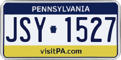 PA license plate JSY1527