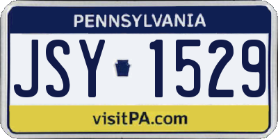 PA license plate JSY1529