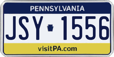 PA license plate JSY1556