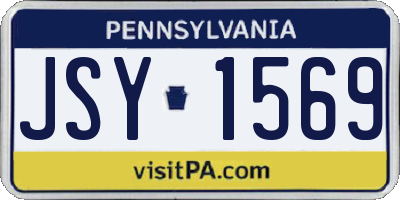 PA license plate JSY1569