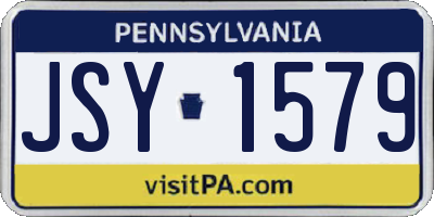 PA license plate JSY1579