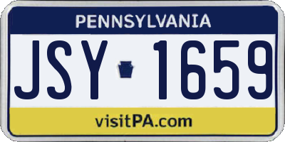 PA license plate JSY1659