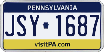 PA license plate JSY1687