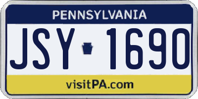 PA license plate JSY1690