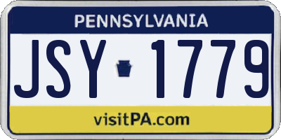 PA license plate JSY1779