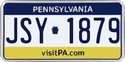 PA license plate JSY1879