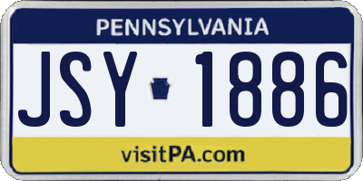 PA license plate JSY1886