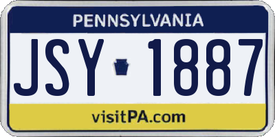 PA license plate JSY1887