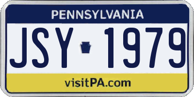 PA license plate JSY1979