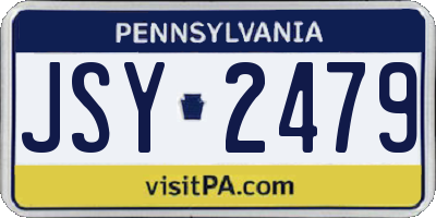 PA license plate JSY2479