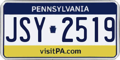 PA license plate JSY2519