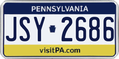 PA license plate JSY2686
