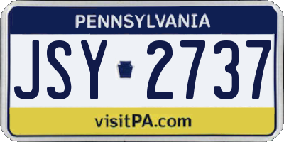 PA license plate JSY2737