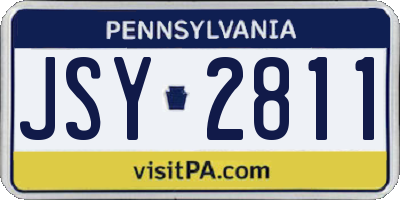 PA license plate JSY2811