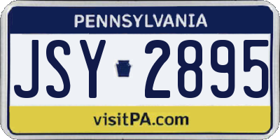 PA license plate JSY2895