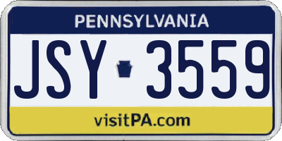 PA license plate JSY3559