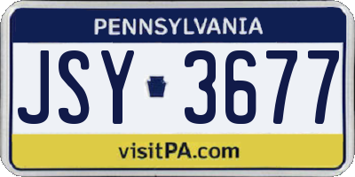 PA license plate JSY3677