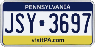 PA license plate JSY3697