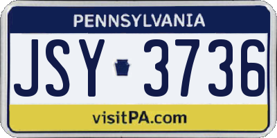PA license plate JSY3736