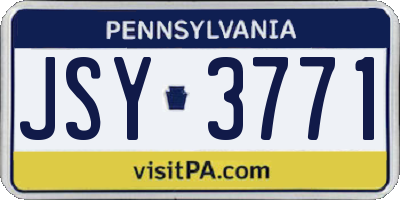 PA license plate JSY3771