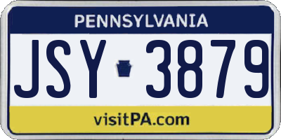 PA license plate JSY3879