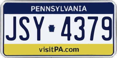 PA license plate JSY4379