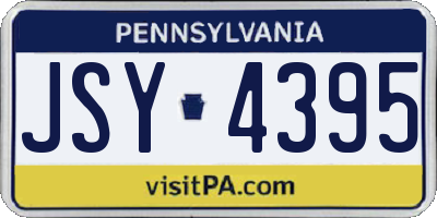PA license plate JSY4395