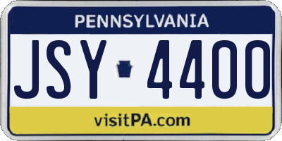 PA license plate JSY4400
