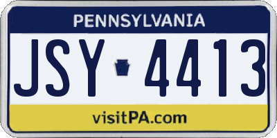 PA license plate JSY4413