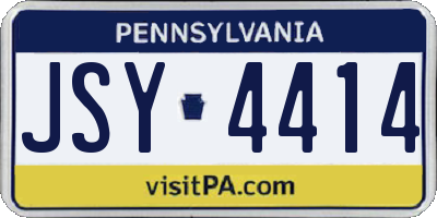 PA license plate JSY4414