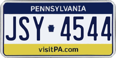 PA license plate JSY4544