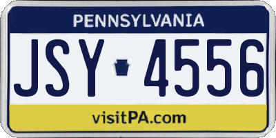PA license plate JSY4556