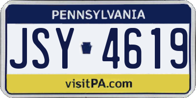 PA license plate JSY4619